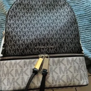 Michael Kors Gray and sliver Backpack with Iconic Monogram Michael Kors Backpack Gray Bags & Handbags for Women for  main image 4